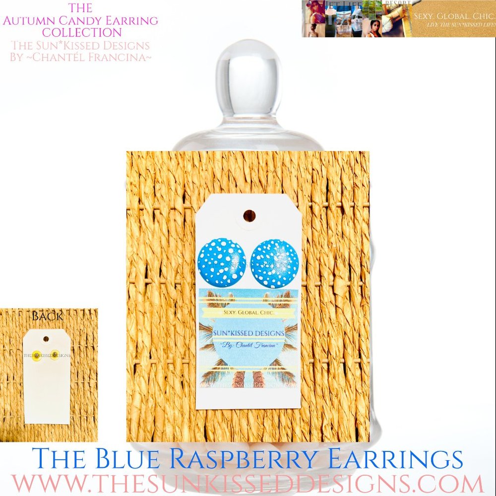 The Blue Raspberry Earrings by The Sun*Kissed Designs By ~Chantél Francina~